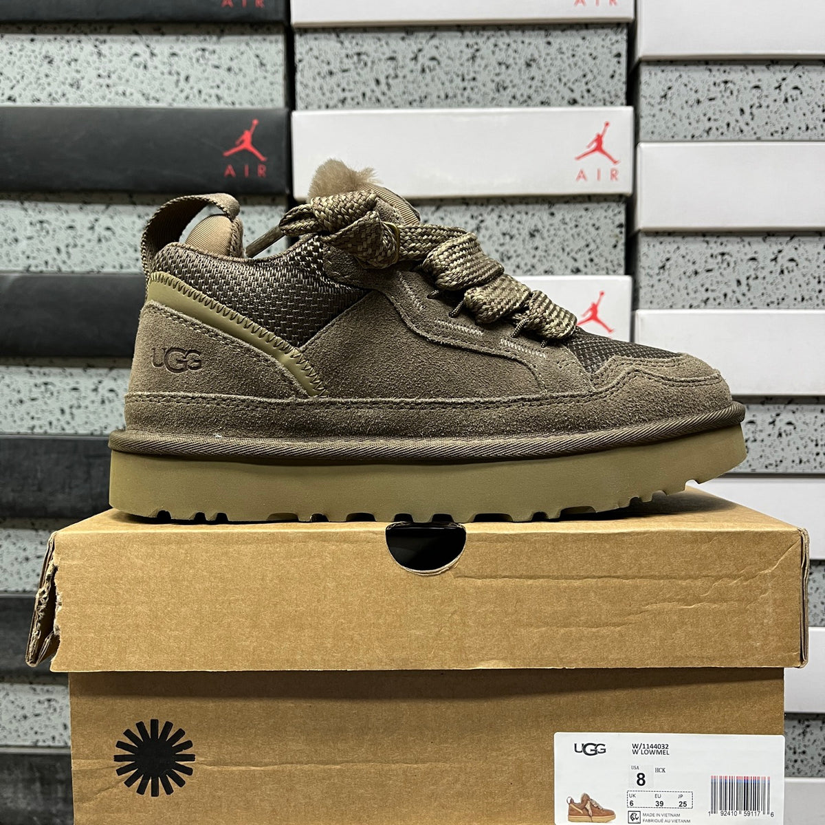 UGG Lowmel Lace-Up Sneaker – Smoky Brown | Style 1144032 | Sizes 35–44