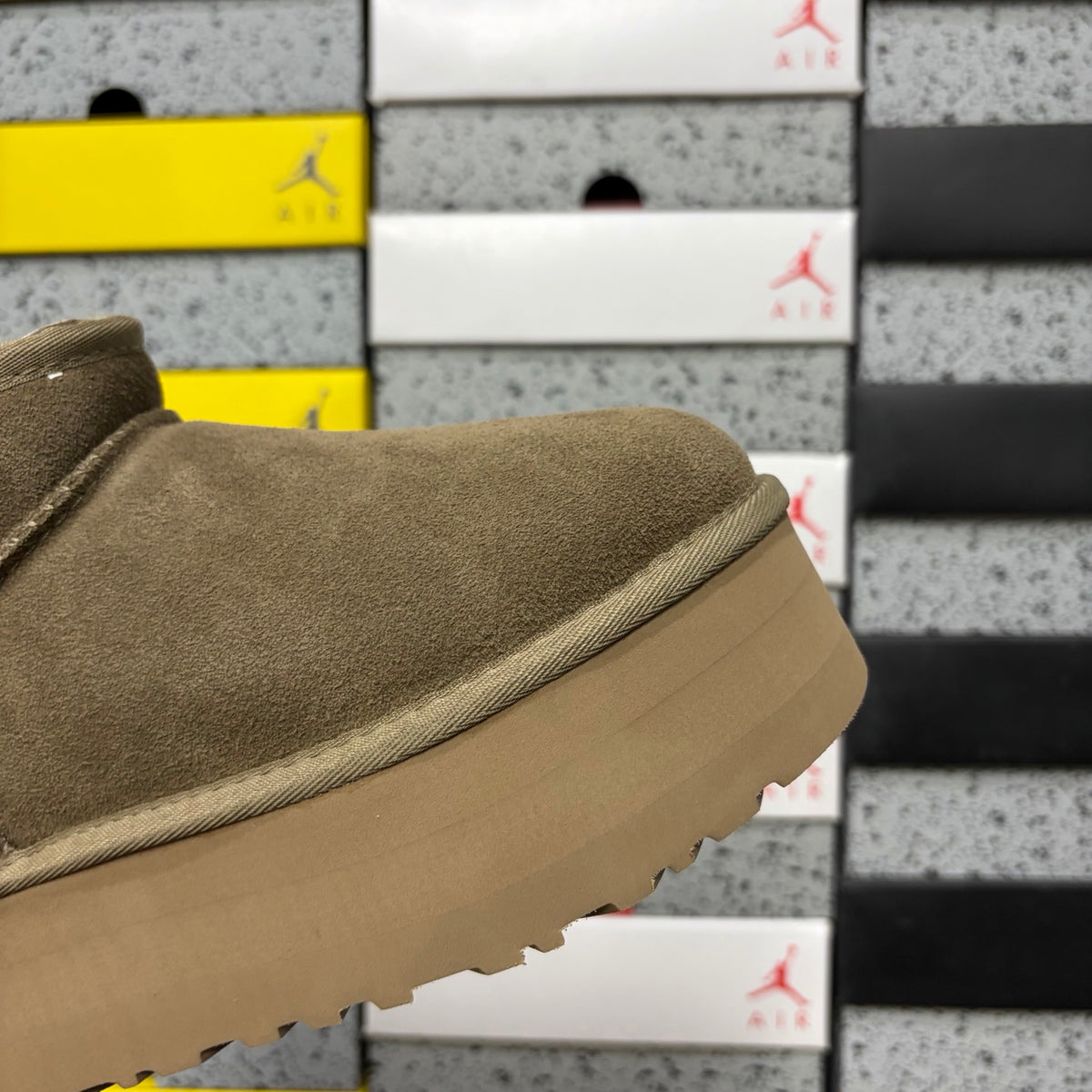UGG Ultra Mini Platform Ankle Boot – Taupe | 5cm Sole | Style 5092 | Sizes 36–40