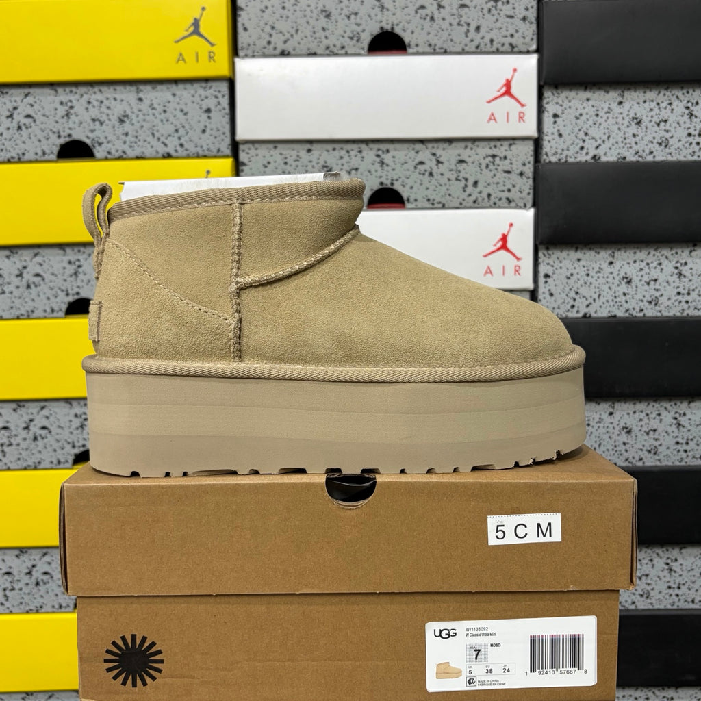 UGG Ultra Mini Platform Ankle Boot – Mustard | 5cm Sole | Style 5092 | Sizes 36–40
