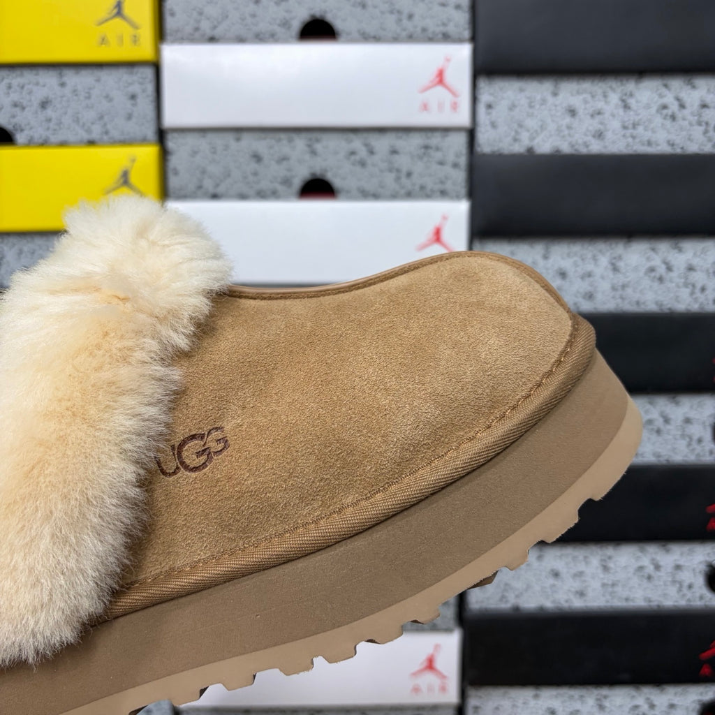 UGG Disquette Platform Mule Slippers – Chestnut | Style 1122550 | Sizes 35–40