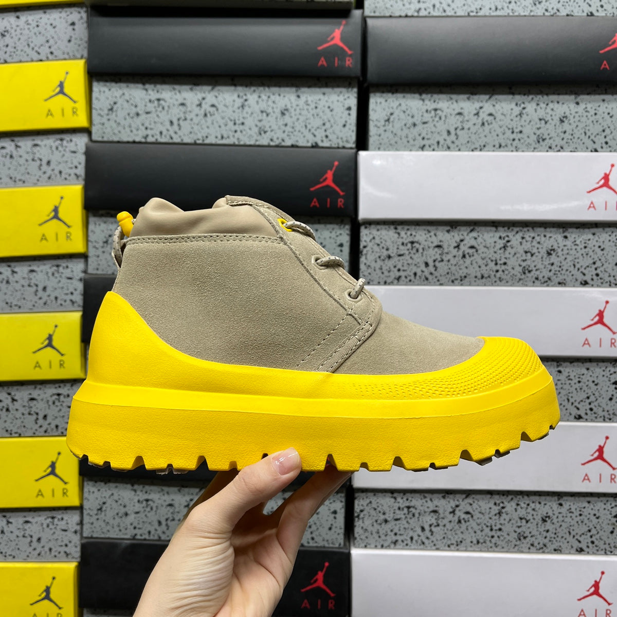 UGG Neumel Lace-Up Boot – Sand & Yellow | Style 1143991 | Sizes 35–45