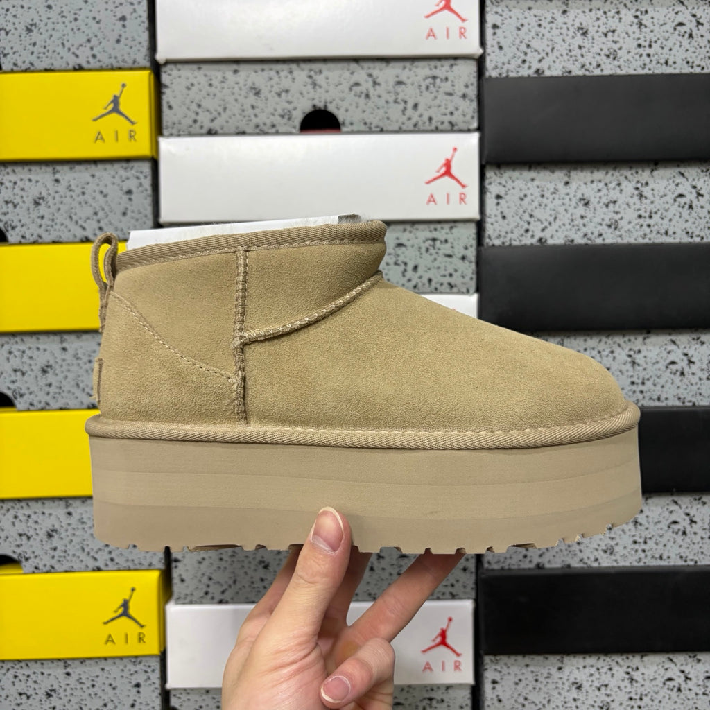 UGG Ultra Mini Platform Ankle Boot – Mustard | 5cm Sole | Style 5092 | Sizes 36–40