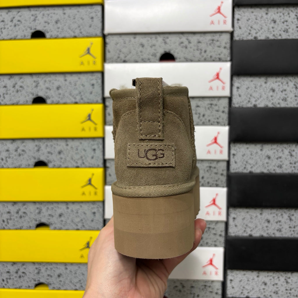 UGG Ultra Mini Platform Ankle Boot – Taupe | 5cm Sole | Style 5092 | Sizes 36–40