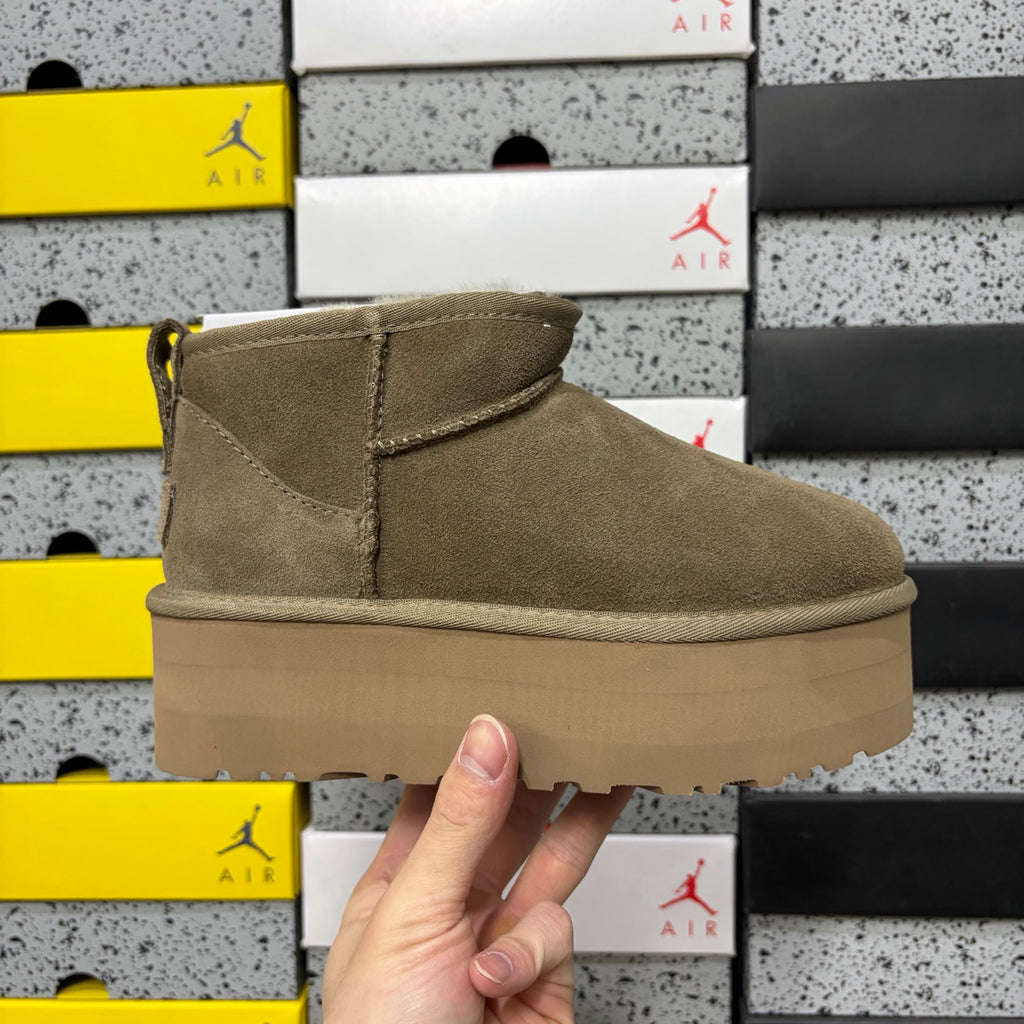 UGG Ultra Mini Platform Ankle Boot – Taupe | 5cm Sole | Style 5092 | Sizes 36–40