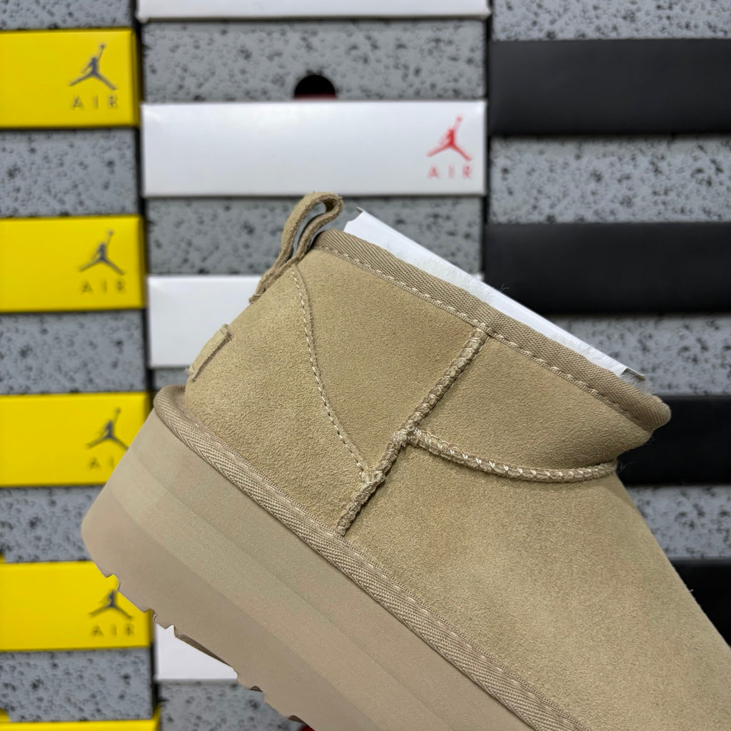 UGG Ultra Mini Platform Ankle Boot – Mustard | 5cm Sole | Style 5092 | Sizes 36–40