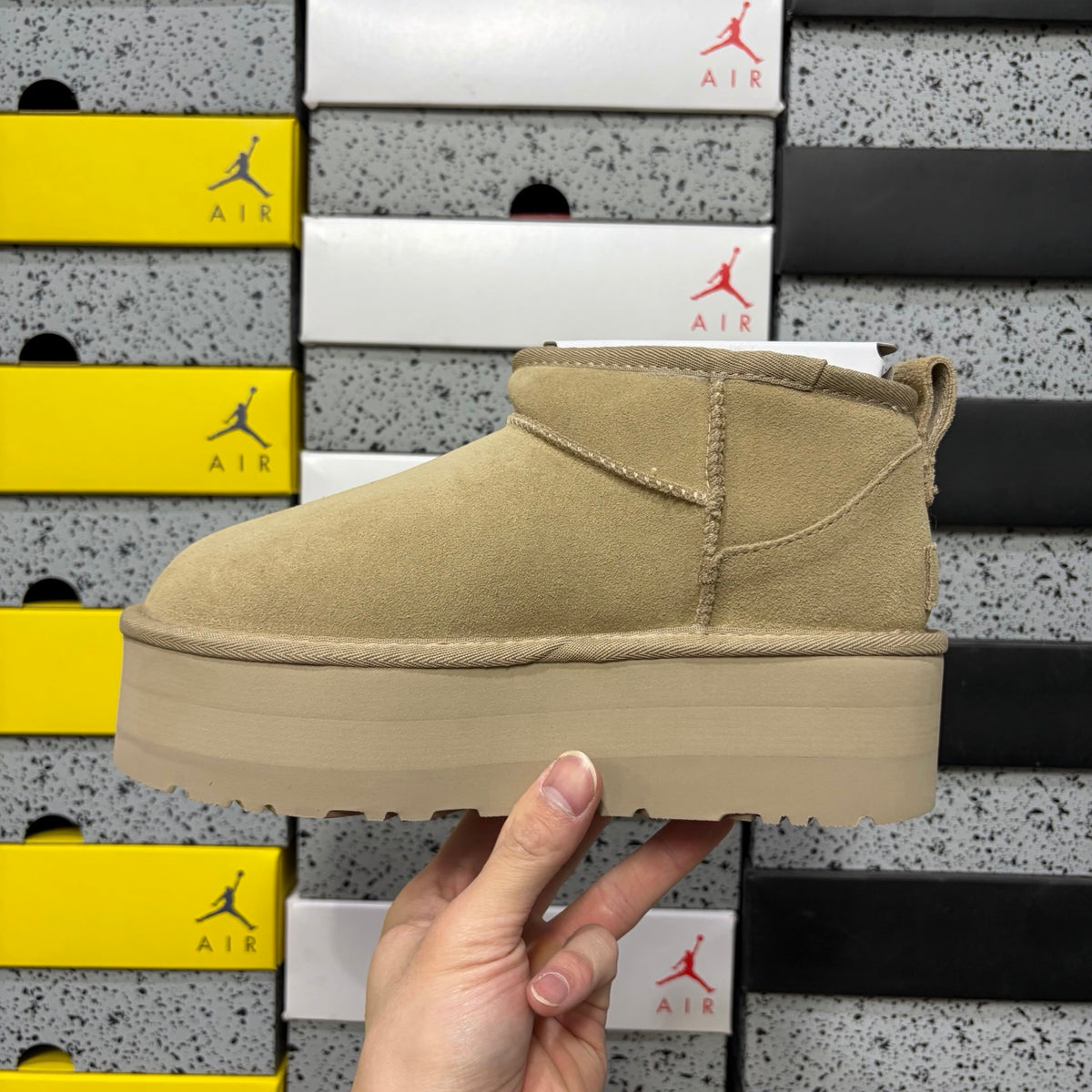UGG Ultra Mini Platform Ankle Boot – Mustard | 5cm Sole | Style 5092 | Sizes 36–40