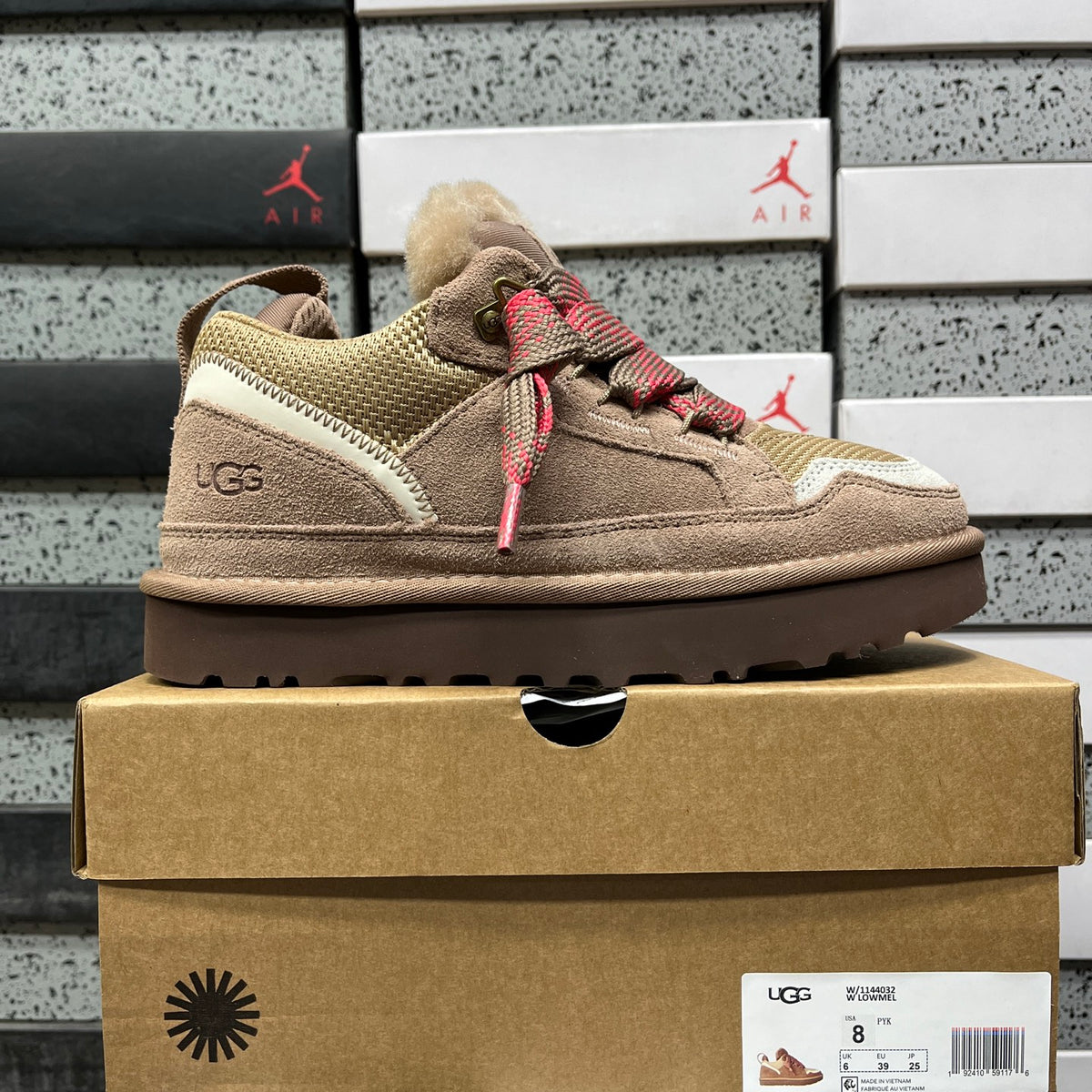 UGG Lowmel Lace-Up Sneaker – Brown Pink | Style 1144032 | Sizes 35–44