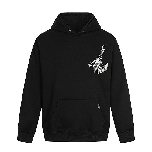 Reps logo print hoodie black-6031