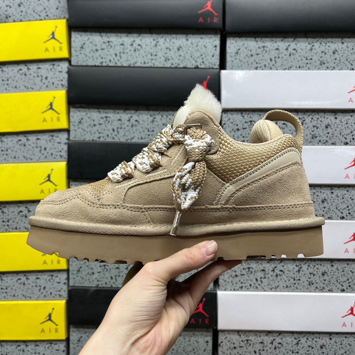 UGG Lowmel Lace-Up Sneaker – Sand | Style 1144032 | Sizes 35–44