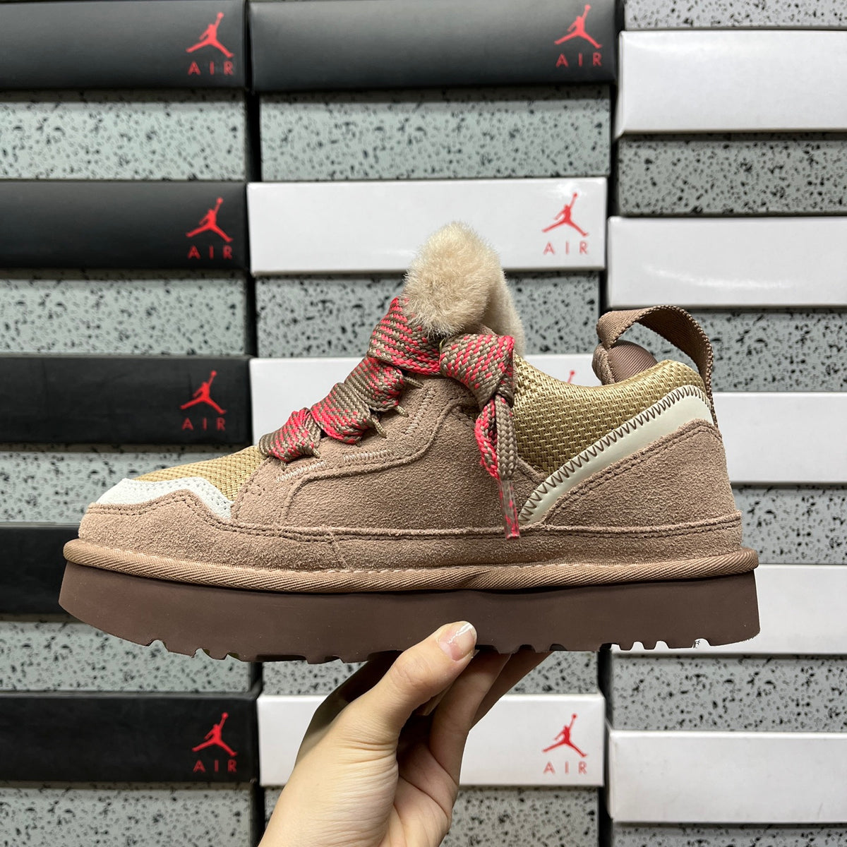 UGG Lowmel Lace-Up Sneaker – Brown Pink | Style 1144032 | Sizes 35–44
