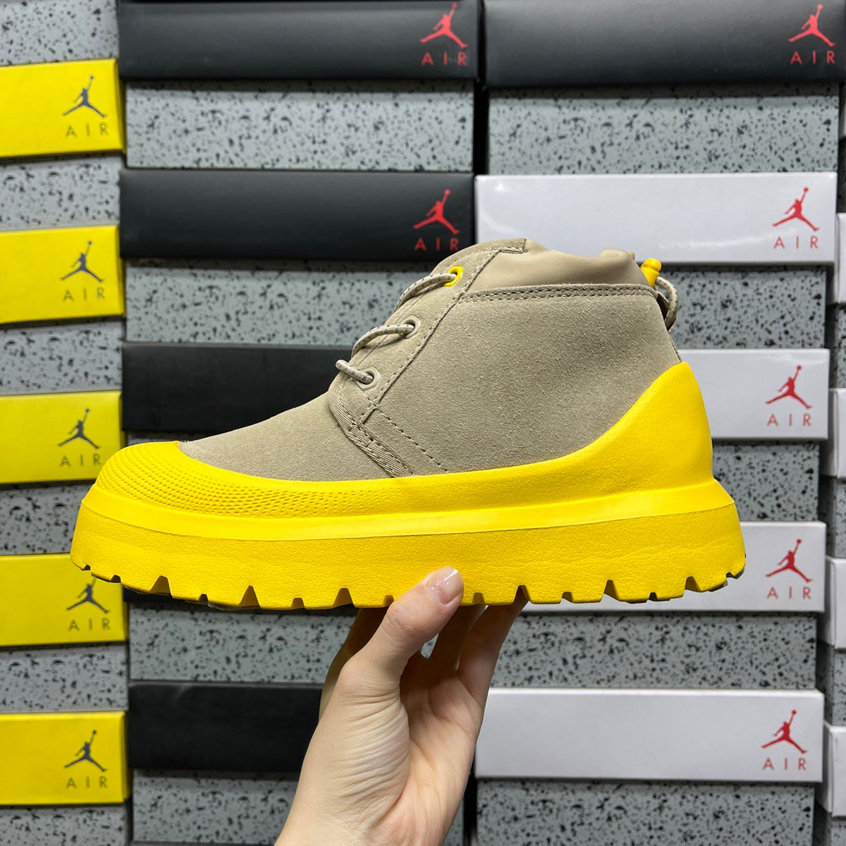 UGG Neumel Lace-Up Boot – Sand & Yellow | Style 1143991 | Sizes 35–45